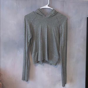 Fabletics Grey, Cropped Sweatshirt